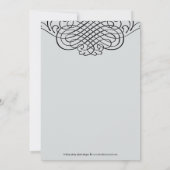 Cross Pendant Foto Doopsel Uitnodiging - Zwart (Achterkant)