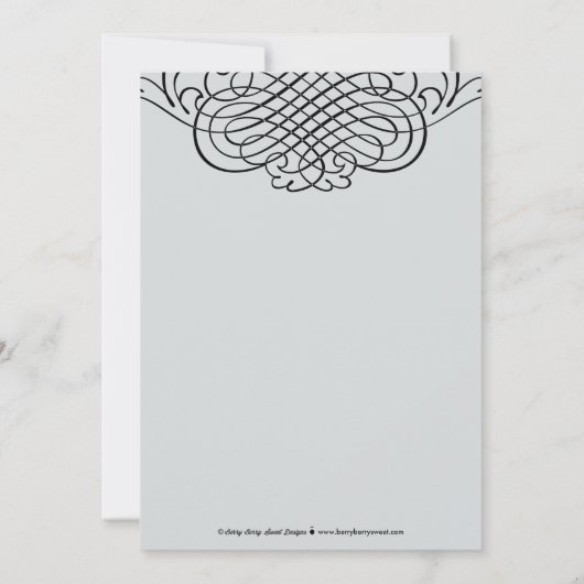 Cross Pendant Foto Doopsel Uitnodiging - Zwart (Achterkant)