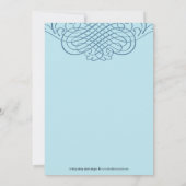 Cross Pendant Photo Baptism Invitation - Blue Kaart (Achterkant)