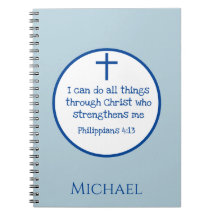 Cross Philippians 4:13 Blue