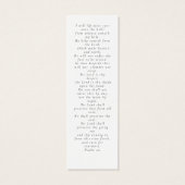 Cross Photo Memorial Funeral Prayer Bladwijzer Mini Visitekaartjes (Achterkant)