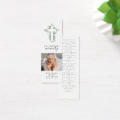 Cross Photo Memorial Funeral Prayer Bladwijzer Mini Visitekaartjes (Bureau)
