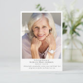 Cross Photo Memorial Sympathy begrafenis Bedankkaart (Staand voorkant)