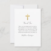 Cross Photo Memorial Sympathy begrafenis Bedankkaart (Achterkant)