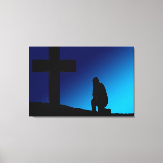 Cross Prayer Banner Canvas Afdruk (Voorkant)