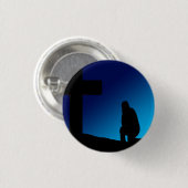 Cross Prayer Banner Ronde Button 3,2 Cm (Voorkant /achterkant)