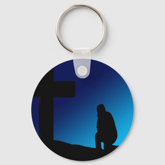 Cross Prayer Banner Sleutelhanger (Voorkant)