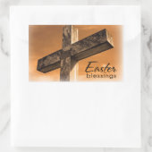 Cross Rechthoekige Sticker (Tas)