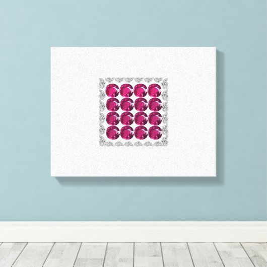 Cross Repeat Canvas Afdruk (Insitu (Houten vloer))