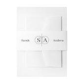 Cross & Rings Monogrammed Wedding Uitnodigingen Wikkel (Voorkant Voorbeeld)