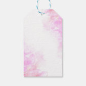 Cross Roze Bloemen Orchidee Bloem Dank u Cadeaulabel (Achterkant)