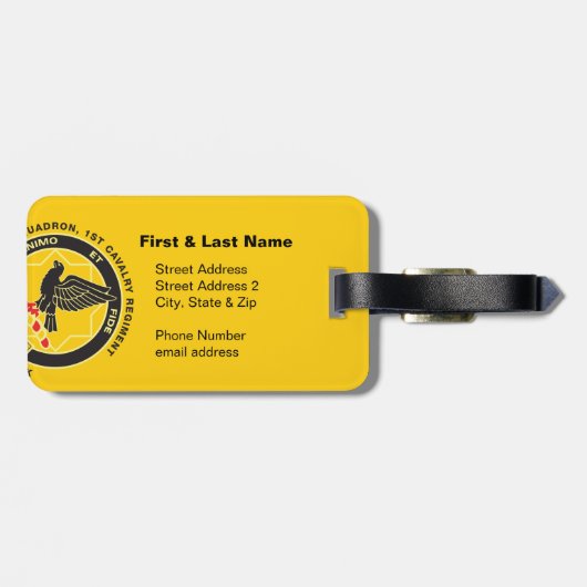 Cross Sabres/Gold Bagagelabel -  (Achterkant horizontaal)