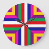 Cross-section of a Star – Red/White – Balanced Grote Klok (Voorkant)