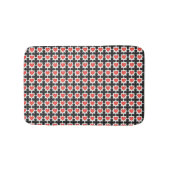 Cross Shaped Checkered Pattern with Red Hearts Badmat (Voorkant)