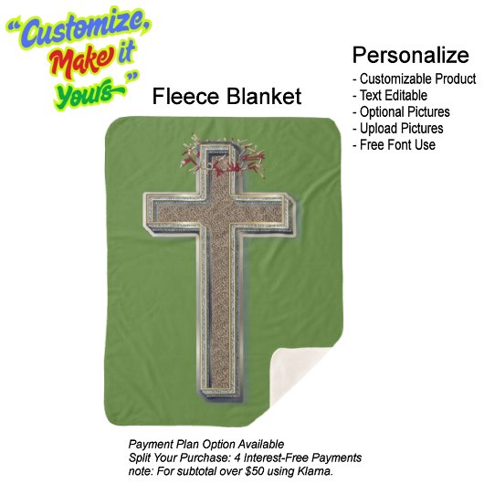 Cross Sherpa Deken met Groene Achtergrond