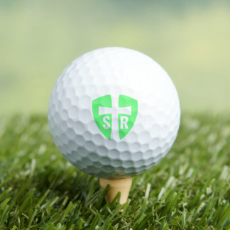 Cross Shield Monogrammed Initialen Christelijk Gro Golfballen