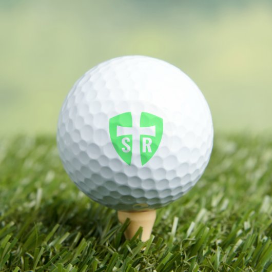 Cross Shield Monogrammed Initialen Christelijk Gro Golfballen (Insitu Shirt)