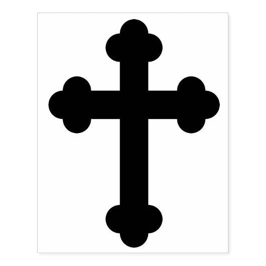 Cross silhouet patroon art stempel (Afrduk)