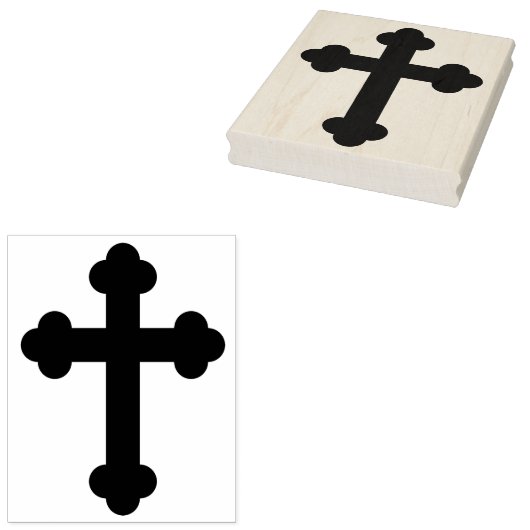 Cross silhouet patroon art stempel (Gestempeld)