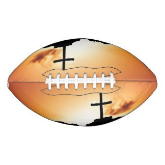 Cross-silloette bij schemering american football