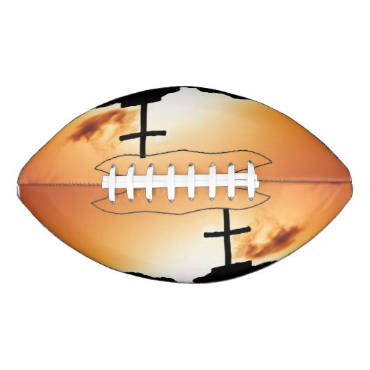 Cross-silloette bij schemering american football (Voorkant)