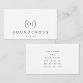 Cross & Sound logo-visitekaartsjabloon Visitekaartje (Voorkant / Achterkant)