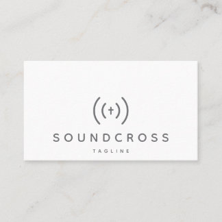 Cross & Sound logo-visitekaartsjabloon Visitekaartje