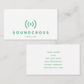 Cross & Sound logo-visitekaartsjabloon Visitekaartje (Voorkant / Achterkant)