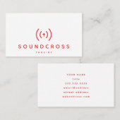 Cross & Sound logo-visitekaartsjabloon Visitekaartje (Voorkant / Achterkant)