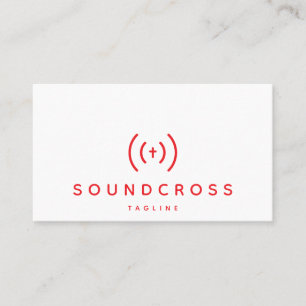 Cross & Sound logo-visitekaartsjabloon Visitekaartje