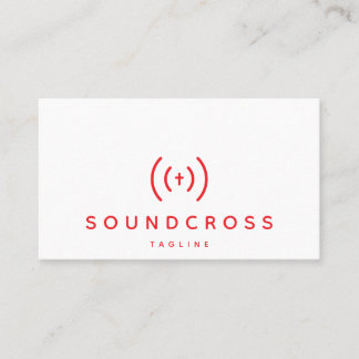 Cross & Sound logo-visitekaartsjabloon Visitekaartje