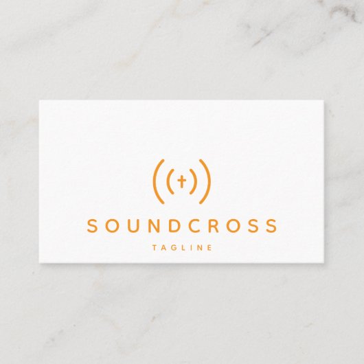Cross & Sound logo-visitekaartsjabloon Visitekaartje (Voorkant)