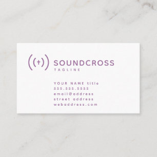 Cross & Sound logo-visitekaartsjabloon Visitekaartje