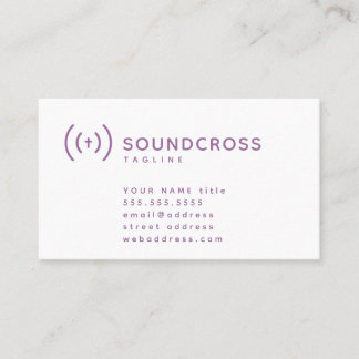 Cross & Sound logo-visitekaartsjabloon Visitekaartje