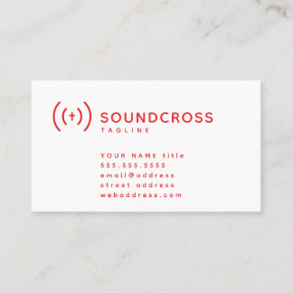 Cross & Sound logo-visitekaartsjabloon Visitekaartje