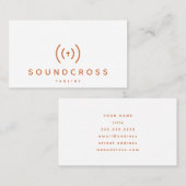 Cross & Sound logo-visitekaartsjabloon Visitekaartje (Voorkant / Achterkant)