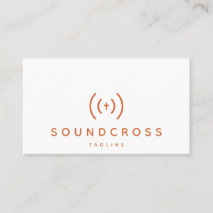 Cross & Sound logo-visitekaartsjabloon Visitekaartje