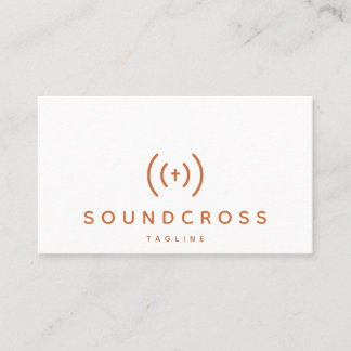 Cross & Sound logo-visitekaartsjabloon Visitekaartje