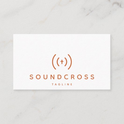 Cross & Sound logo-visitekaartsjabloon Visitekaartje (Voorkant)