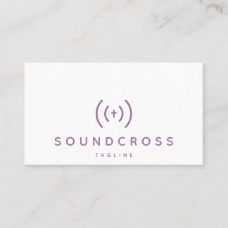 Cross & Sound logo-visitekaartsjabloon Visitekaartje
