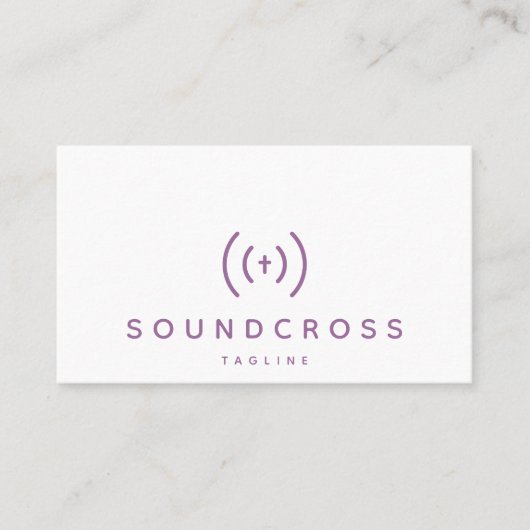 Cross & Sound logo-visitekaartsjabloon Visitekaartje (Voorkant)
