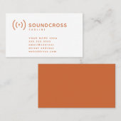 Cross & Sound logo-visitekaartsjabloon Visitekaartje (Voorkant / Achterkant)