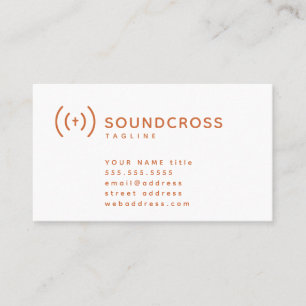 Cross & Sound logo-visitekaartsjabloon Visitekaartje
