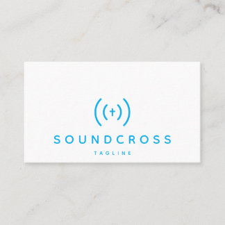 Cross & Sound logo-visitekaartsjabloon Visitekaartje