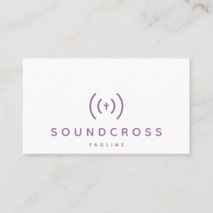 Cross & Sound logo zakelijke kaart sjabloon Visitekaartje