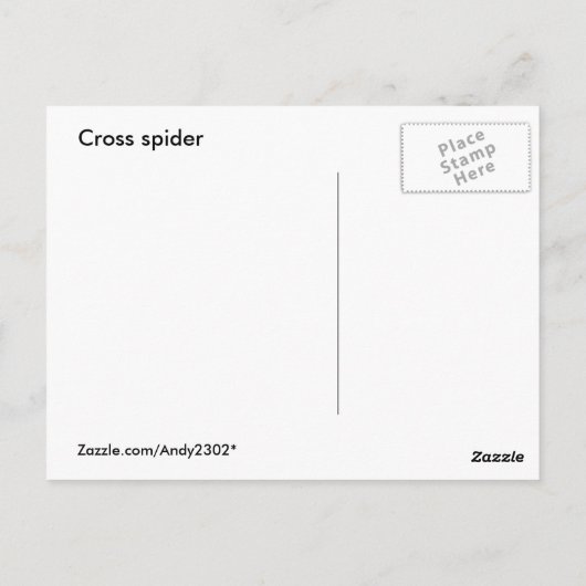 Cross-Spider 132 ~ briefkaart (Achterkant)