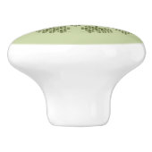 Cross-steek viooltjes keramische knop (Zijkant)