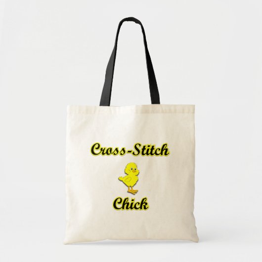 Cross-Stitch Chick Tote Bag (Voorkant)
