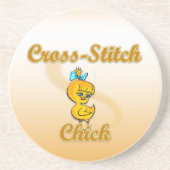Cross-Stitch Chick Zandsteen Onderzetter (Voorkant)