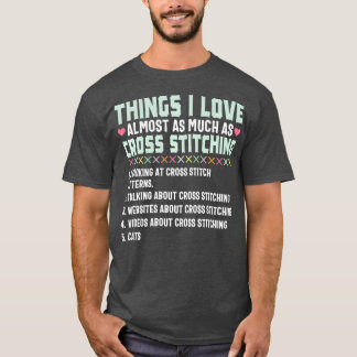 Cross Stitch Grappige Liefde Stitching Naaigeschen T-shirt